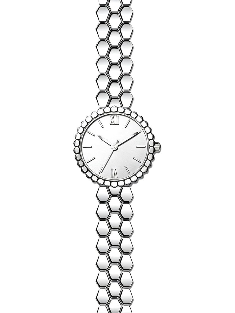 Womens Silver White Bracelet Analog Waterproof Stainless Steel Band Watch